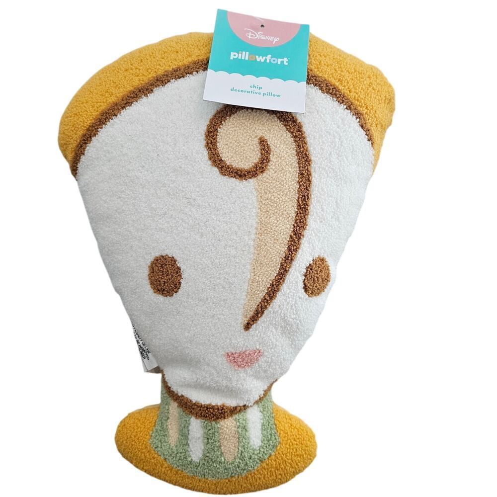 Disney Beauty and The Beast Chip Decorative Pillow Cup Princess Home Decor Plush